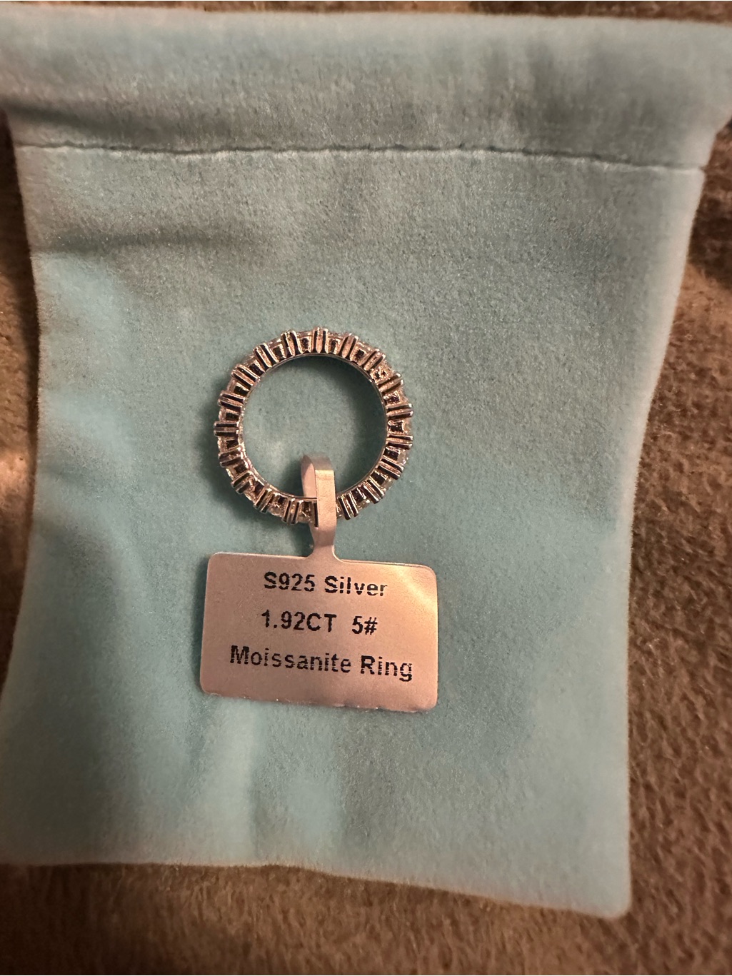 S925 Silver 1.92ct Moissanite Halo Ring - Silver